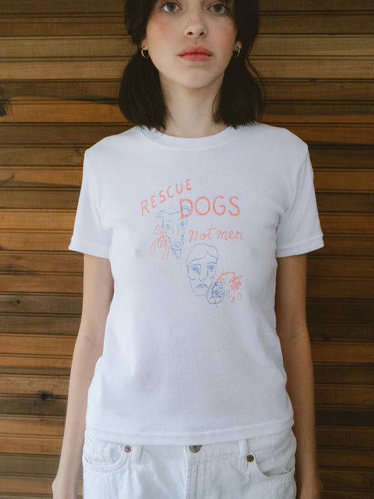 RESCUE DOGS NOT MEN TEE